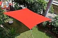 HIPPO Shade Sail 9.5 x 13 ft 180 GSM Sun Shade 90% UV Block for Canopy Cover, Outdoor Patio, Garden, Pergola, Balcony Tent (Red, Customized, Pack of 1)