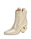 Katy Perry Women's The Horshoee Bootie Western Boot, Champagne, 8.5