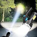 Onlyliua LED Flashlights - Mini Camping Flashlights with 4 Modes, Zoomable Beam - Outdoor Flashlight Portable USB Rechargeable Flashlight for Emergencies, Camping, Hiking