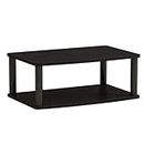 Rife Premium 2-Tier Mobile TV Stand | Fits Most 50 Inch Screens | Holds up to 40kg | Space-Saving Tabletop TV Stand | Sturdy Particle Board & Aluminum Construction | Sleek Black Finish
