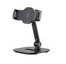 K&M Stands 19800 Universal Smartphone/Tablet Table Stand - Fits Any Device from 10.2 to 13 Inch - Complete 360 Degree Rotation & Fully Adjustable Up to 150 Degrees - Black