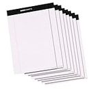 SNOW CRAFTS Narrow Ruled 5.5 x 8.75 Inch Writing Pad - White Sheets (50 sheets per pad) For Office,Home,School. (Pack of 12)