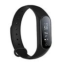 Bluetooth smartwatch 0.87 ''OLED reloj Inteligente de La presión Arterial/física Pulsómetro pulsera Android IOS banda inteligente pulsera (Black/China)