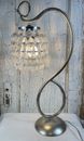 Pier 1 Imports Swirls & Drops Crystal Prism Chandelier Table Lamp 20” Silver