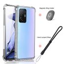 Soft Smartphone TPU Case Cover with Magnetic Ring Holder Lanyard Hand Strap