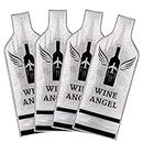 [UPGRADED PROTECTION] 4 Set (8 pcs) Reusable Wine Bags for Travel, Wine Travel Protector, Bottle Travel Sleeve Case For Airplane, Car, Cruise, TRIPLE Protection Luggage Leak-proof Safety Impact Resist