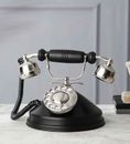 Round Black Nickel Vintage Style Dummy Telephone Showpiece