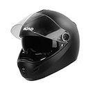 Steelbird SBH-34 Rox Road ISI Certified Full Face Helmet with Inner Smoke Sun Shield and Outer Clear Visor (Medium 580 MM, Dashing Black)