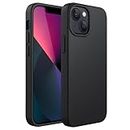 JETech Silicone Case Compatible with iPhone 13 6.1-Inch, Silky-Soft Touch Full-Body Protective Case, Shockproof Cover with Microfiber Lining (Black)