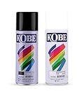 SUNFLOWER FLORAL FOAM KOBE Combo Flat Black And Flat White Spray Paints Multi-Purpose Use 400ml each (1 Pcs each)