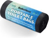80/60/20 Portable Camping Toilet Bags 100% Compostable 8 Gallon Use with 5 Gallo