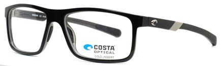 COSTA DEL MAR OCR100 130 Black Mens Rectangle Full Rim Eyeglasses 55-15-140 B:36