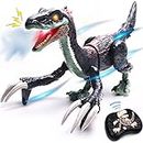 vamei Remote Control Dinosaur Toy 2.4GHz Electronic Rechargable Walking RC Dinosaur Therizinosaurus Robot w/Sounds LED Light Realistic Dinosaur Toys Gifts for 3 4 5 6 7 8 9+ Boys Girls