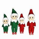 4pcs Christmas Mini Elf Doll,Naughty Baby Elves Plush Dolls Toy for Boys and Girls,Christmas Doll Shelf Baby Novelty Toys for Xmas New Year Gift Advent Calendar Stocking Stuffers