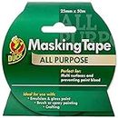 Duck Tape All Purpose Masking Tape 25mm x 50m, indoor painting and decorating for multi surfaces prevent paint bleed