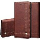 Pikkme iPhone 5 / 5s / Se Leather Flip Cover Wallet Case for Apple iPhone 5 / 5s / Se (Brown)