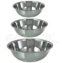 Small / Extra Large Stainless Steel Catering Washing Mixing Bowls Flat Base