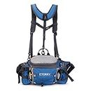 Hiking Waist Bag Fanny Pack with Water Bottle Holder - ETORRY Waist Pack for Outdoor Activities (Blue)