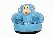 AVSHUB Baby Sofa Seat Chair Monkey Shape Baby Soft Plush Cushion Baby Sofa Seat or Rocking Chair for Kids Gift for 0 to 4 Years Baby - Blue