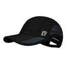 GADIEMKENSD Outdoor Running Hat Men's Cooling UPF50+ Womens Baseball Cap Sport Mesh Sun Hat Trucker Dad Hats Quick Dry Breathable Unstructured for Summer Camping Fishing Hiking Improved Black L