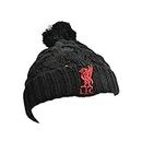 Liverpool FC Unisex Adult Bowline Liver Bird Knitted Bobble Beanie, Black, One Size