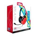 STEALTH C6-100 Neon Red & Blue Over Ear Gaming Headset PS4/PS5, XBOX, Switch, PC with Flexible Mic, 3.5mm Jack, 1.5m Cable, Lightweight, Comfortable and Durable