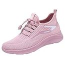 Promotion Sale Clearance Women's Slip on Sneakers Memory Foam Fashion Summer Autumn Sneakers Flat Lightweight Mesh Breathable Elastic Womens Air 1 07 Sneaker Pink