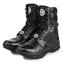 Liberty Freedom SOLDIER-01 Leather Military Army Long Boot Shoes for Men (7, Black)