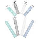 Outanaya Smartwatch 4Pcs Lace Silicone Strap watch 3 band relojes inteligentes para mujer 4 watch bands hollow-out watch 4 44mm watch 4 bands Silica gel flexible S5 Womens Waterproof Watch