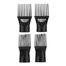 Healifty 4Pcs Blow Dryer Comb Attachment air Dryer Blower Concentrator Nozzle Brush Attachments for Hairdressing Styling Salon Tool (Black)