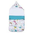 Haus and Kinder 3 in 1 Baby Sleeping Bag and Carry Nest | Cotton Bedding Set for Infants and New Born Baby | Portable and Travel Friendly | 0-6 Months (Mystic Rainbow Tale)
