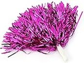 Wanna Party Kids Pom Poms for Cheerleading in Sporting Events | School Annual Funtions | Fluffy Metallic Cheerleading Pom Poms for Fun - Pack of 2