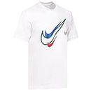 NIKE Court T Shirt Mens Swoosh Logo Tee Short Sleeve Classic T Shirt White DQ3944 100 New (Large)