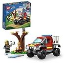 LEGO City 4x4 Fire Engine Rescue 60393 Building Toy Set (97 Pcs),Multicolor
