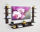 DAS Volker Engineered Wood TV Entertainment Unit Stand Set Top Box Stand for Living Room Flowery Wenge Large (Ideal for up to 55") Screen