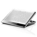 Dyazo Laptop Cooling pad | Cooler | Raiser with Big Mute Fan Compatible for MacBook, Lenovo, hp & Other Notebook Up to 15.6-Inch (Silver)