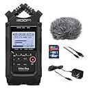 Zoom H4n Pro 4-Channel Handy Recorder Bundle with Custom Windbuster for Zoom H4n, AC Adapter, A Male to Type B Mini Male Cable (6') and 16GB SD Card