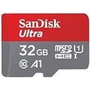 SanDisk 32GB Ultra microSDHC UHS-I Memory Card with Adapter - 120MB/s, C10, U1, Full HD, A1, Micro SD Card - SDSQUA4-032G-GN6MA