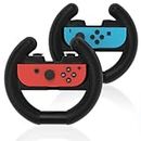 Switch Steering Wheel for Mario Kart 8 Deluxe,Steering Wheel Compatible with Nintendo Switch And OLED Joy Con,Switch Accessories Gift for Mario Kart,2 Packs