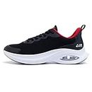 QAUPPE Mens Air Athletic Running Shoes Trail Tennis Sneakers for Sport Gym US7-13, Blackred, 11