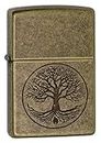 Zippo "Tree of Life" Pocket Lighter, Antique Brass