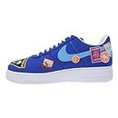 Nike Mens Air Force 1 '07 CT2302 003 Pebbled Leather - Pure Platinum - Size, Racer Blue/University Blue/Whi, 9.5