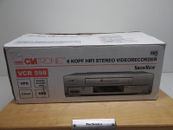 Clatronic VCR 598 -6 testa stereo HIFI Pal lettore/videoregistratore argento NUOVO