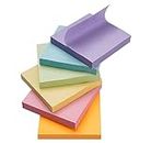 Agoer 600 Stück Haftnotizen 76x76mm, Notizzettel Bunt Selbstklebende Klebezettel, Sticky Notes zum Markieren von Seiten für Büro, Studie, Hause (6 Farbe)