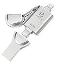 JSL JDTDC Apple MFi Certified 128GB Photo-Stick-iPhone 15/14/13/12 USB-Flash-Drives External Storage Stick for USB C iPhone-Thumb-Drive Memory-Mobile-for-Android iPad-Flash-Drive Photo Transfer Stick
