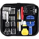 KANABEE Watch Repair Tool Kit, Case Opener Spring Bar Tool, Watch Battery Replacement Tool Kit, Watch Band Link Removal Tool Set with Carrying Case and Instruction Manual