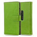 Cadorabo Magnetic Closure, Stand Function and Card Slot Mobile Phone Case Compatible with Nokia Lumia 920, Grass Green