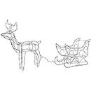 WeRChristmas Pre-Lit Animated Multi-Function Reindeer and Sleigh Silhouette, 80 cm - Bright White