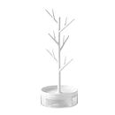Branch Jewelry Rack With Rotatable Base and Storage Box Tree Tower Rack Hanging Organizer for Ring Earrings Necklace Bracelet,Suitable for living rooms, bathrooms,offices,etc.