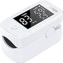 IZI Fingertip Pulse Oximeter 1.5" LED Display | Accurate Fast Spo2 Blood Oxygen and Heart Rate Monitor | Largest LED Display of Fingertip Oximeter (CE, ISO, FDA Approved) - Battery Not Included,White